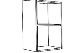 Paprika Bovenkast 50Cm Geborsteld Eik Melamine