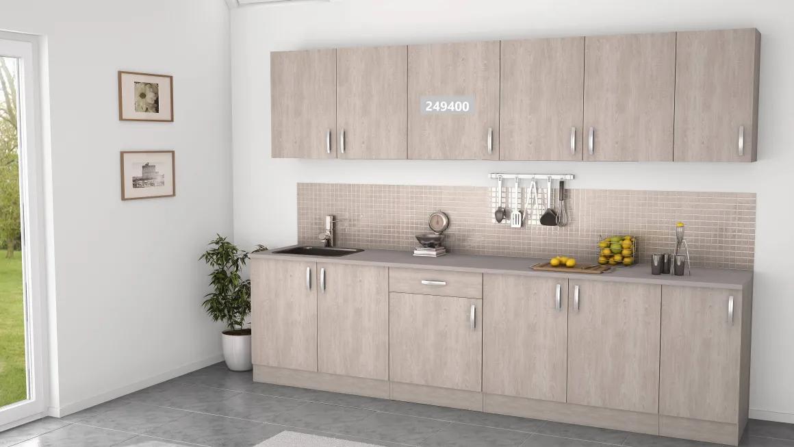 Paprika Bovenkast 60Cm Geborsteld Eik Melamine