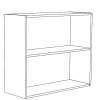 Paprika Bovenkast 100Cm Geborsteld Eik Melamine