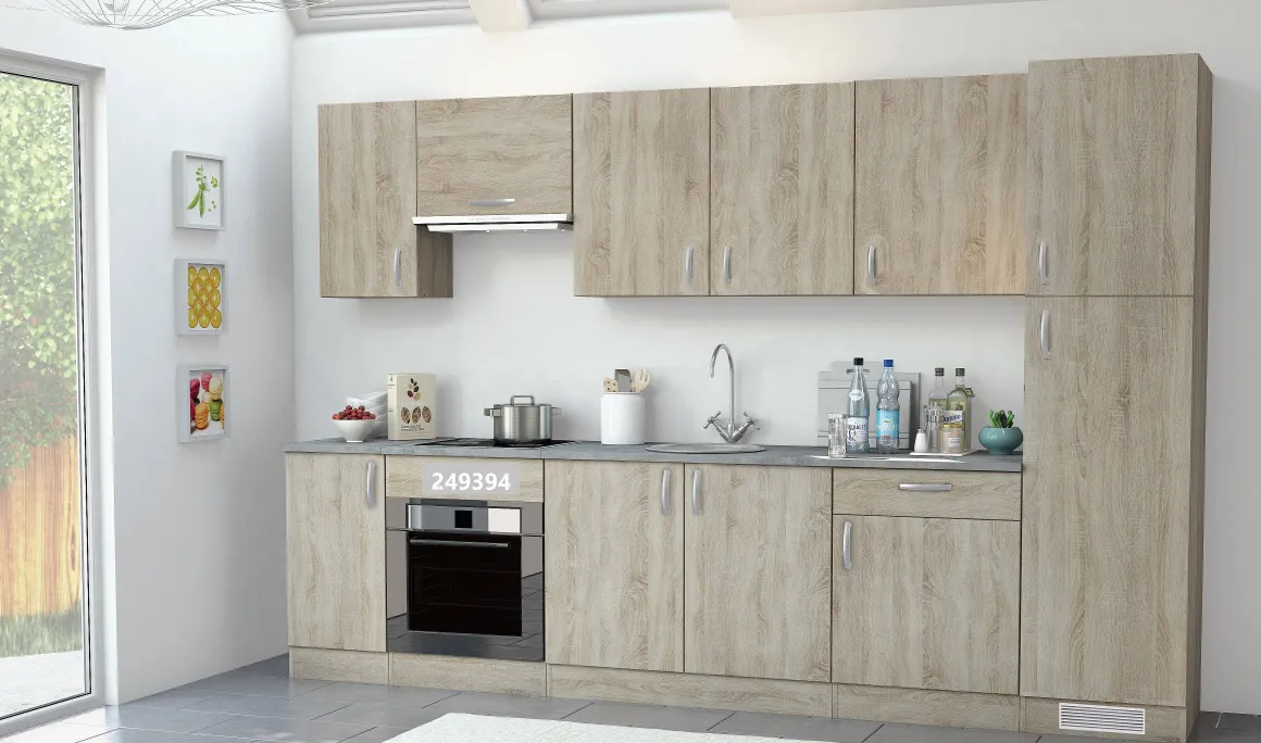 Paprika Kast Voor Oven 60Cm Geborsteld Eik Melamine