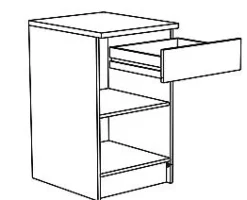 Paprika Onderkast 50Cm Geborsteld Eik Melamine
