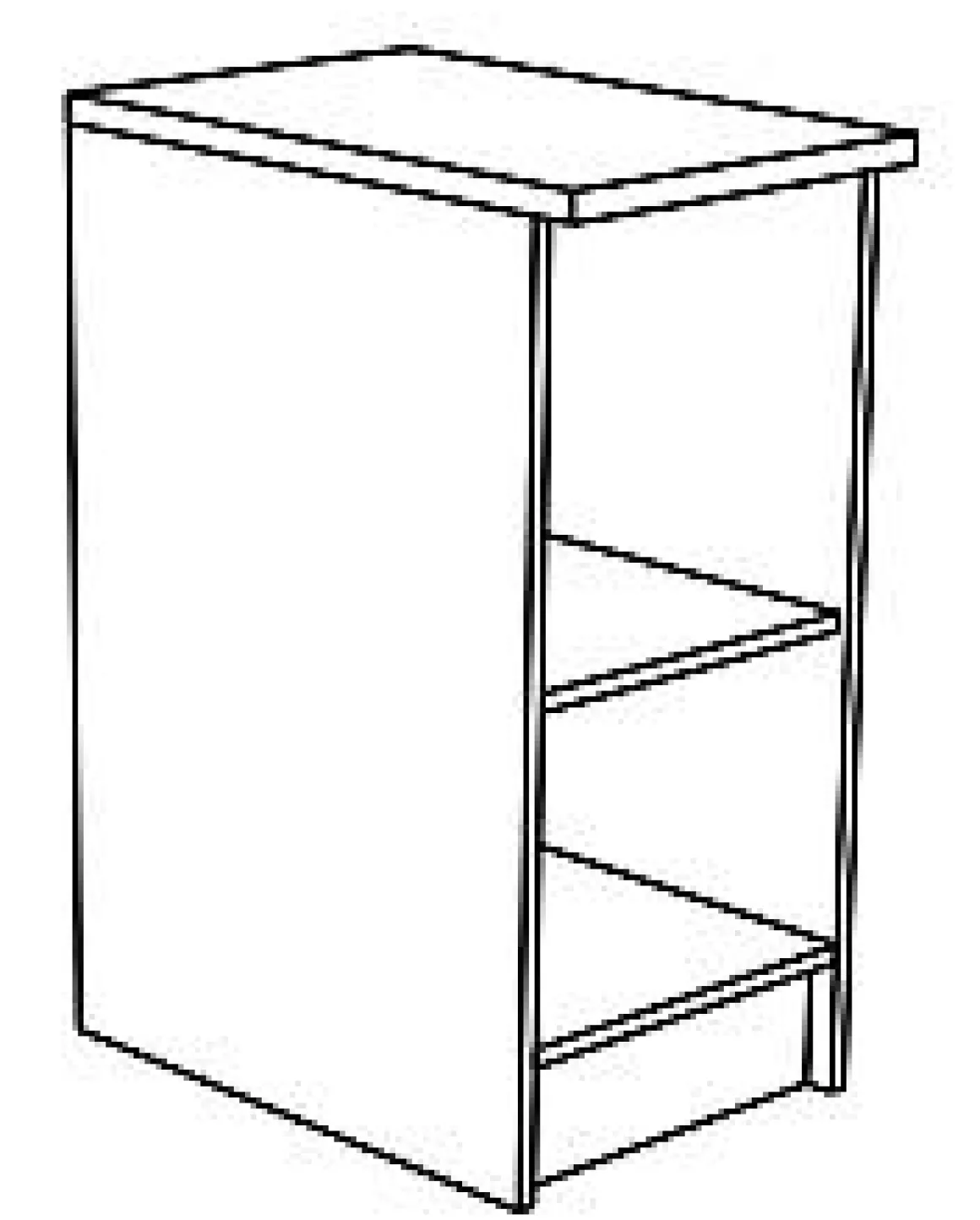 Paprika Onderkast 40Cm Geborsteld Eik Melamine