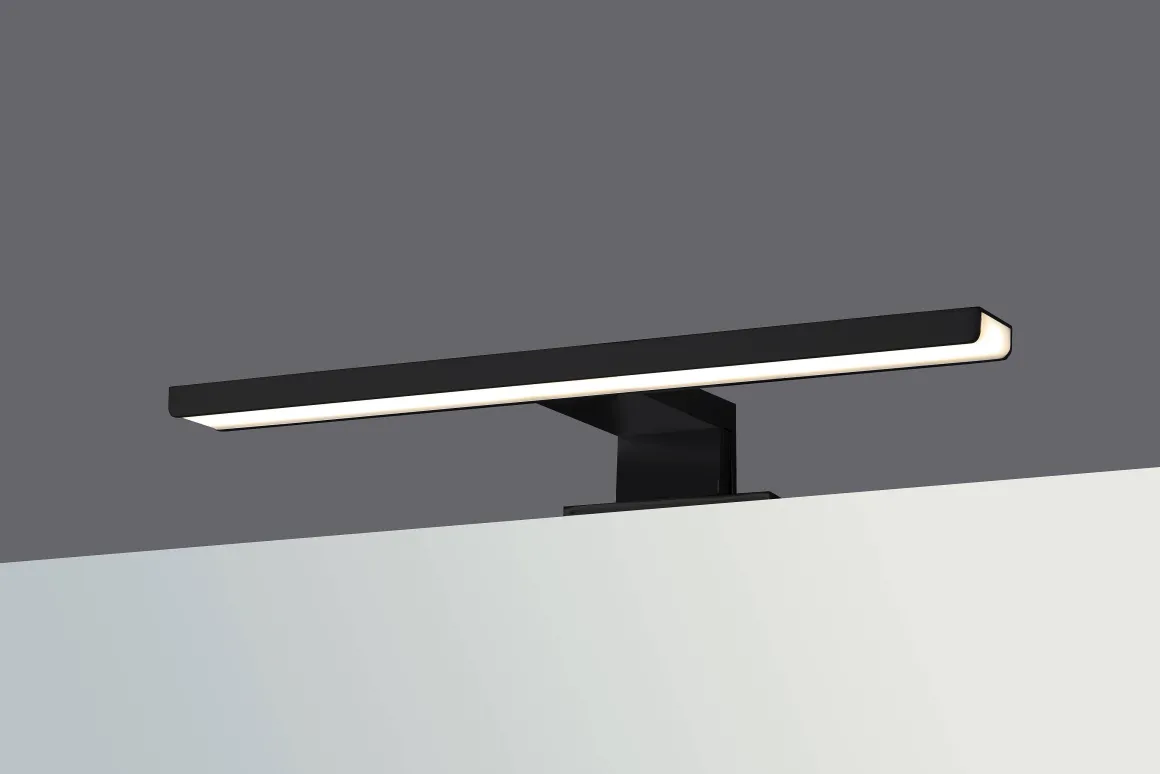 Parma Ledverlichting Spiegel 30Cm Zwart