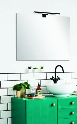Parma Ledverlichting Spiegel 30Cm Zwart