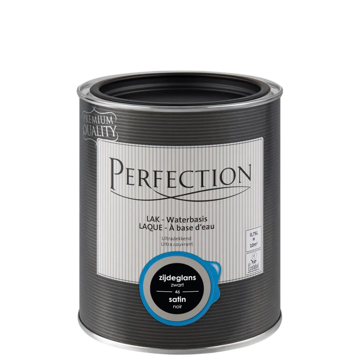 Perfection Lak Ultradekkend Zijdeglans Koolstof Zwart 750Ml