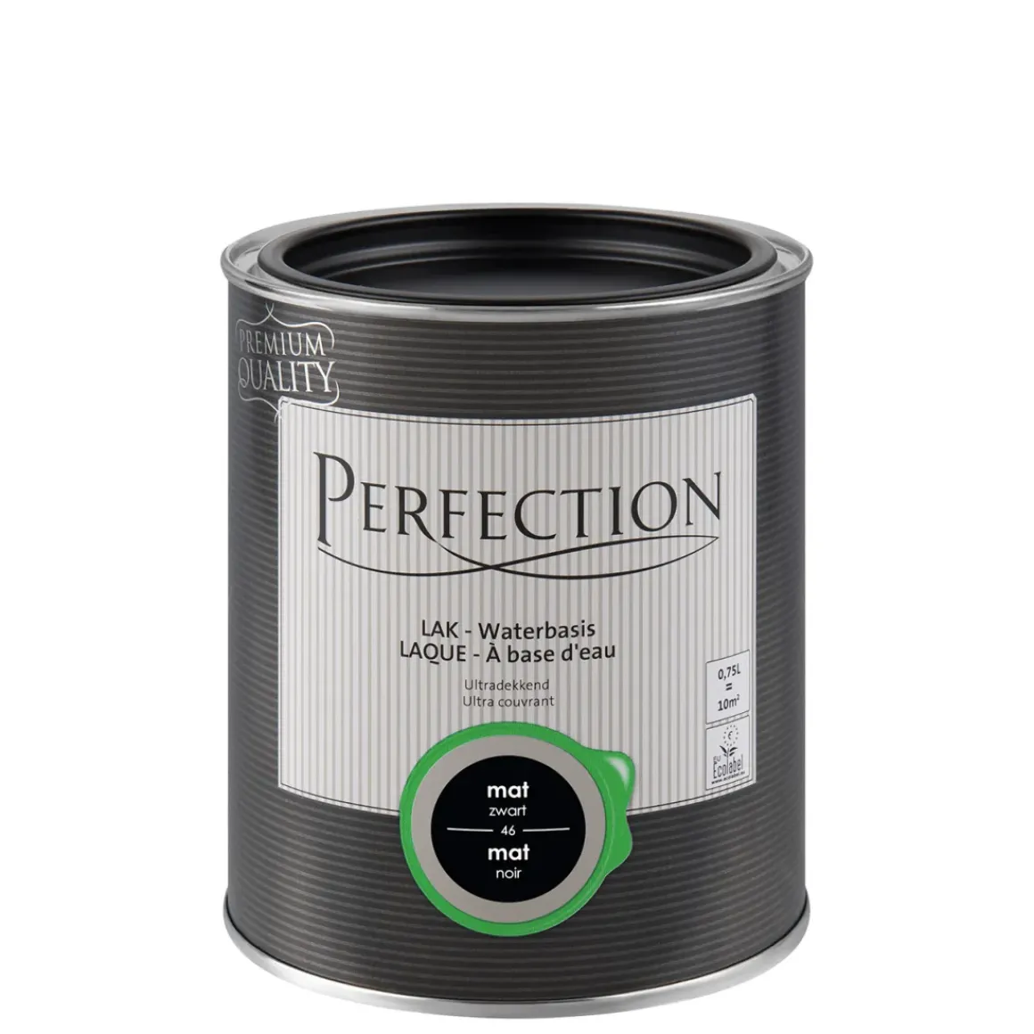 Perfection Lak Ultradekkend Mat Zwart 750Ml