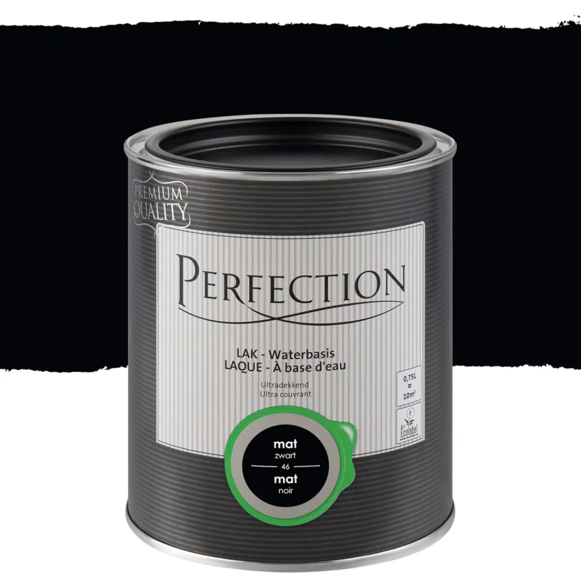 Perfection Lak Ultradekkend Mat Zwart 750Ml