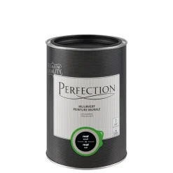 Perfection Muurverf Ultradekkend Mat Zwart 1L