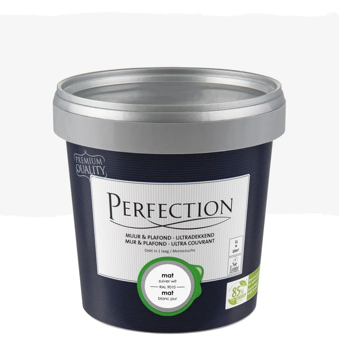 Perfection Muurverf Ultradekkend Mat Wit Ral 9010 1L