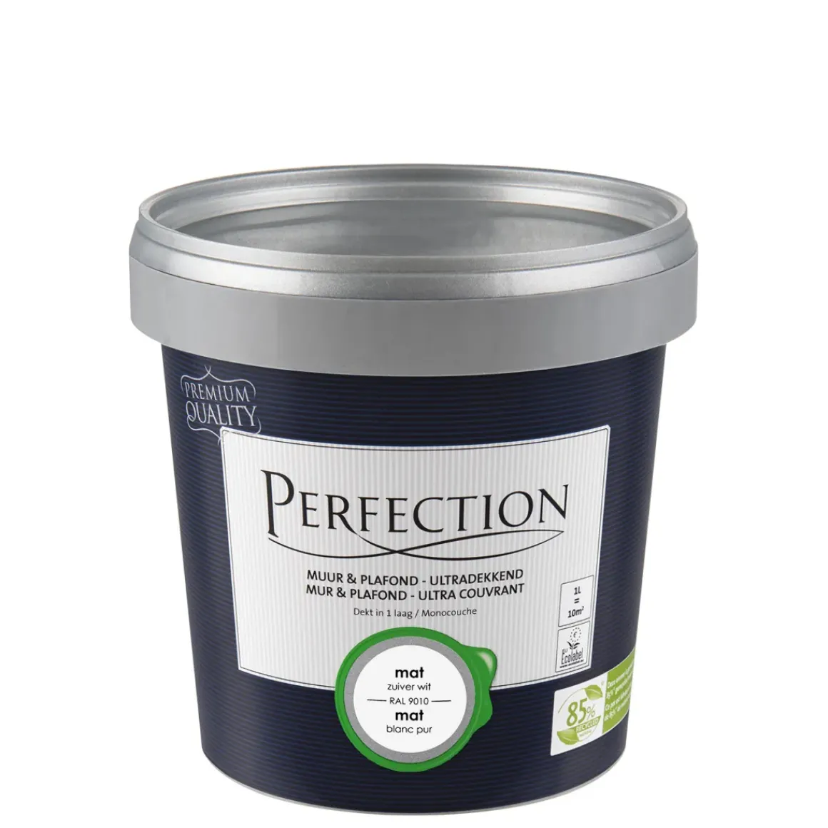 Perfection Muurverf Ultradekkend Mat Wit Ral 9010 1L