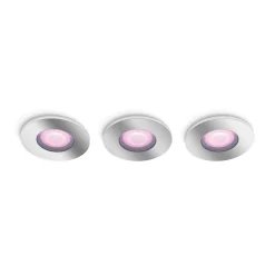 Philips Hue Inbouwspot Xamento Chroom 9,3Cm Gu10 5,7W 3 Stuks