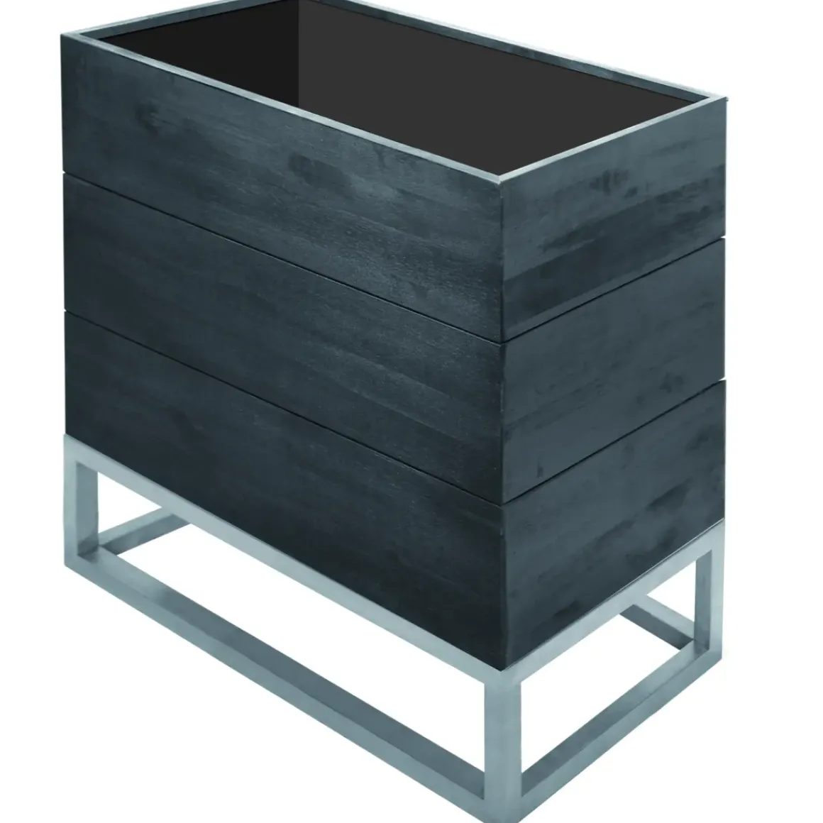 Plantenbak Acaciahout Rechthoek 60X30Cm Zwart