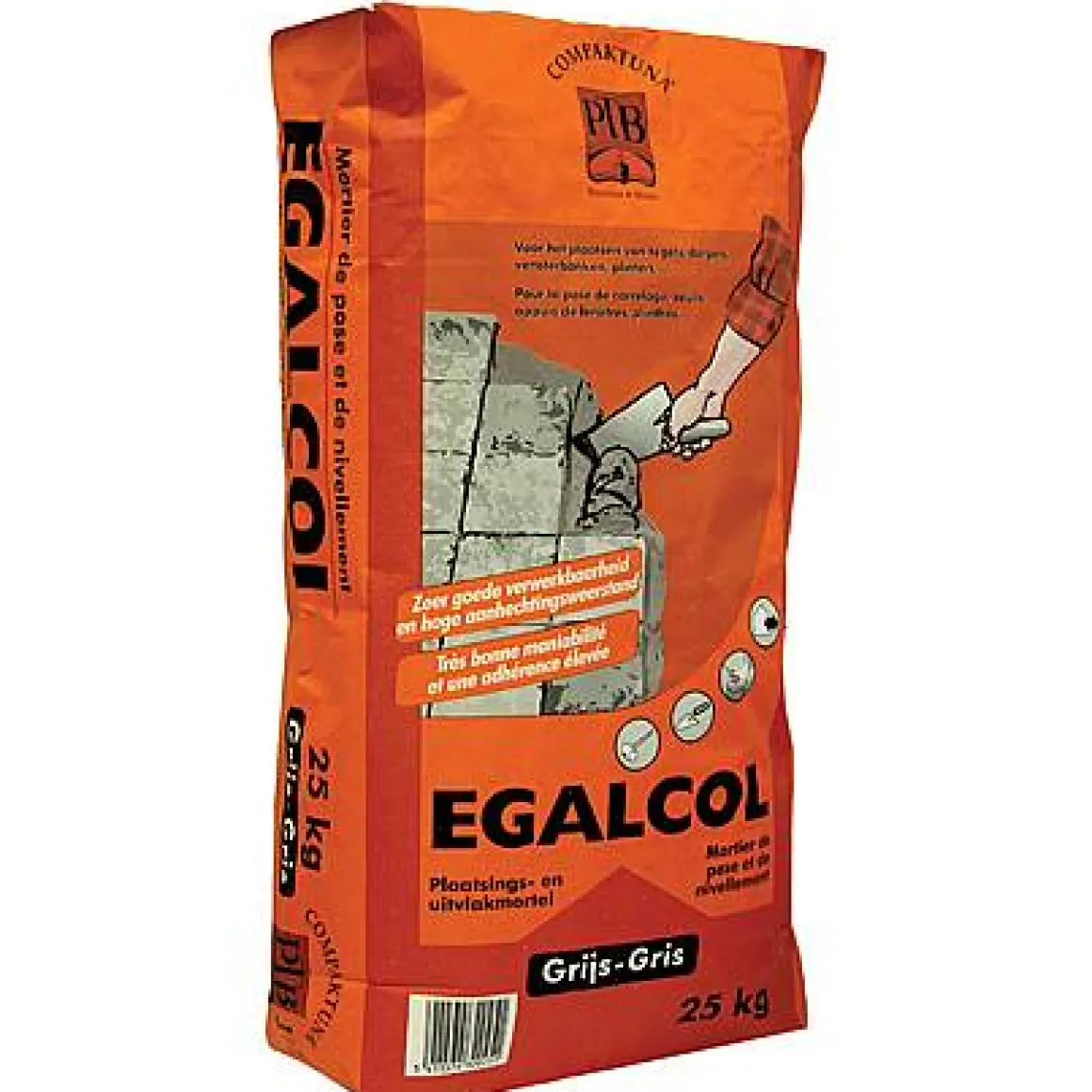 Ptb-Compaktuna Mortel 'Egalcol' Grijs 25 Kg