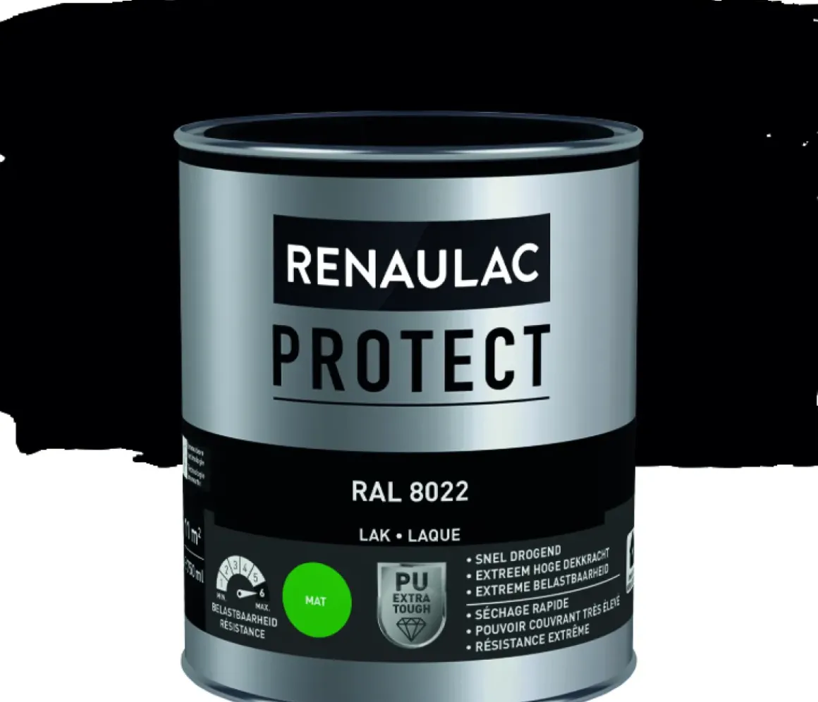 Renaulac Lak Protect Ral8022 Mat 750Ml