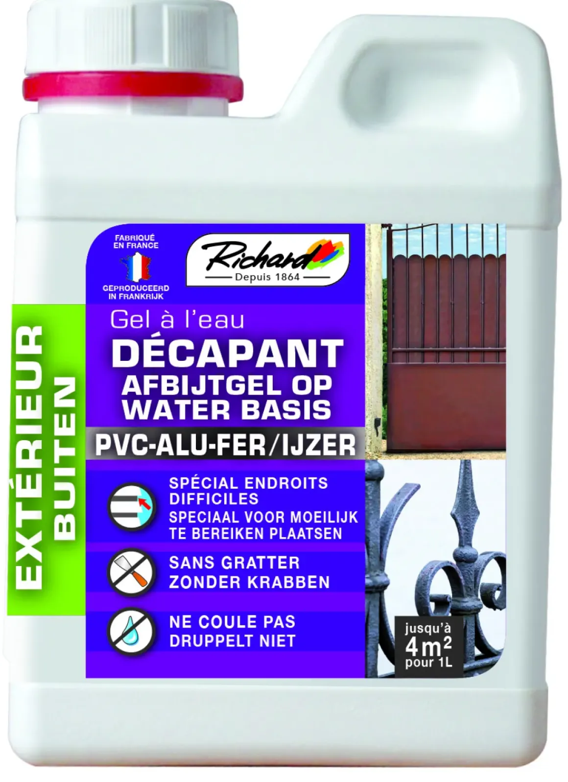 Richard Afbijtmiddel Pvc-Alu-Ijzer Buiten Gel Waterbasis 1L