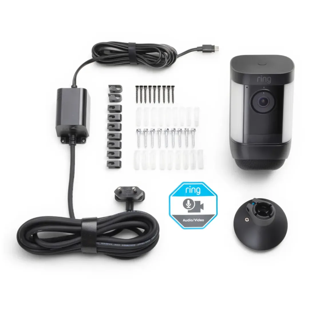 Ring Beveiligingscamera Spotlight Cam Pro - Plug-In - 1080P Hd-Video - Zwart