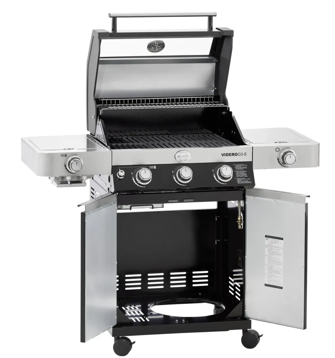 Rosle Gasbarbecue Videro G3-S Vario 30Mbar 70,5X65,5X65,5Cm