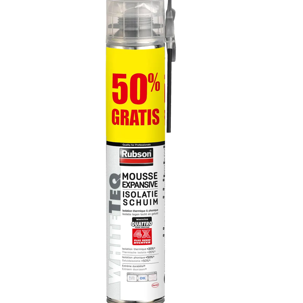 Rubson Isolatieschuim Whiteteq 500+250Ml Gratis