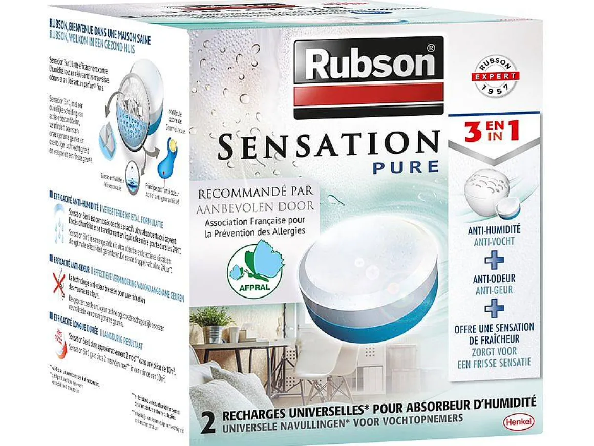 Rubson Navulling Vochtopnemer Sensatie Puur 2X300Gr