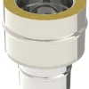 Saninstal Overgangsstuk Enkel/Dubbelwandig Voor Pellet O80/130Mm Rvs