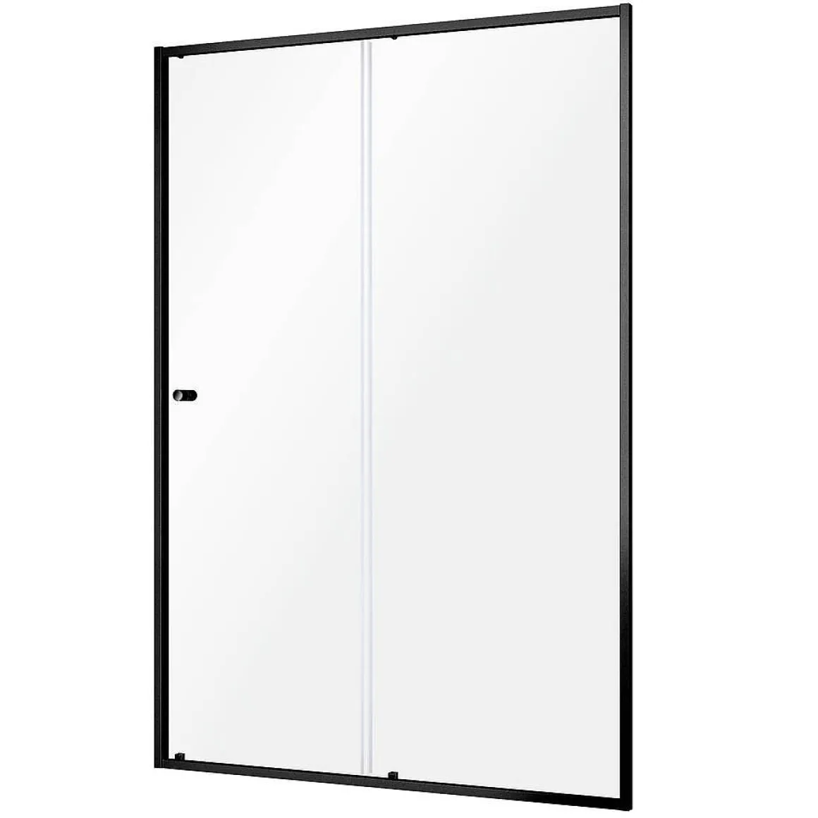 Sealskin Contour Schuifdeur Voor Nis 140Cm, 200Cm Hoog |Zwart 6Mm Helder Veiligheidsglas