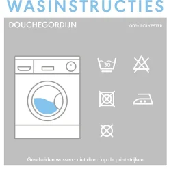 Sealskin Douchegordijn Earth 180X200Cm Polyester Donkergroen/ Off-White