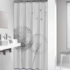 Sealskin Douchegordijn Flow 180X200Cm Polyester Zwart/ Wit