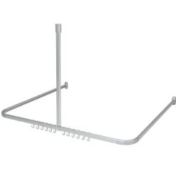Sealskin Easy Roll Douchegordijnstangset 90X90X90Cm Mat Aluminium