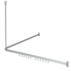 Sealskin Easy Roll Douchegordijnstangset 90X90X90Cm Mat Aluminium