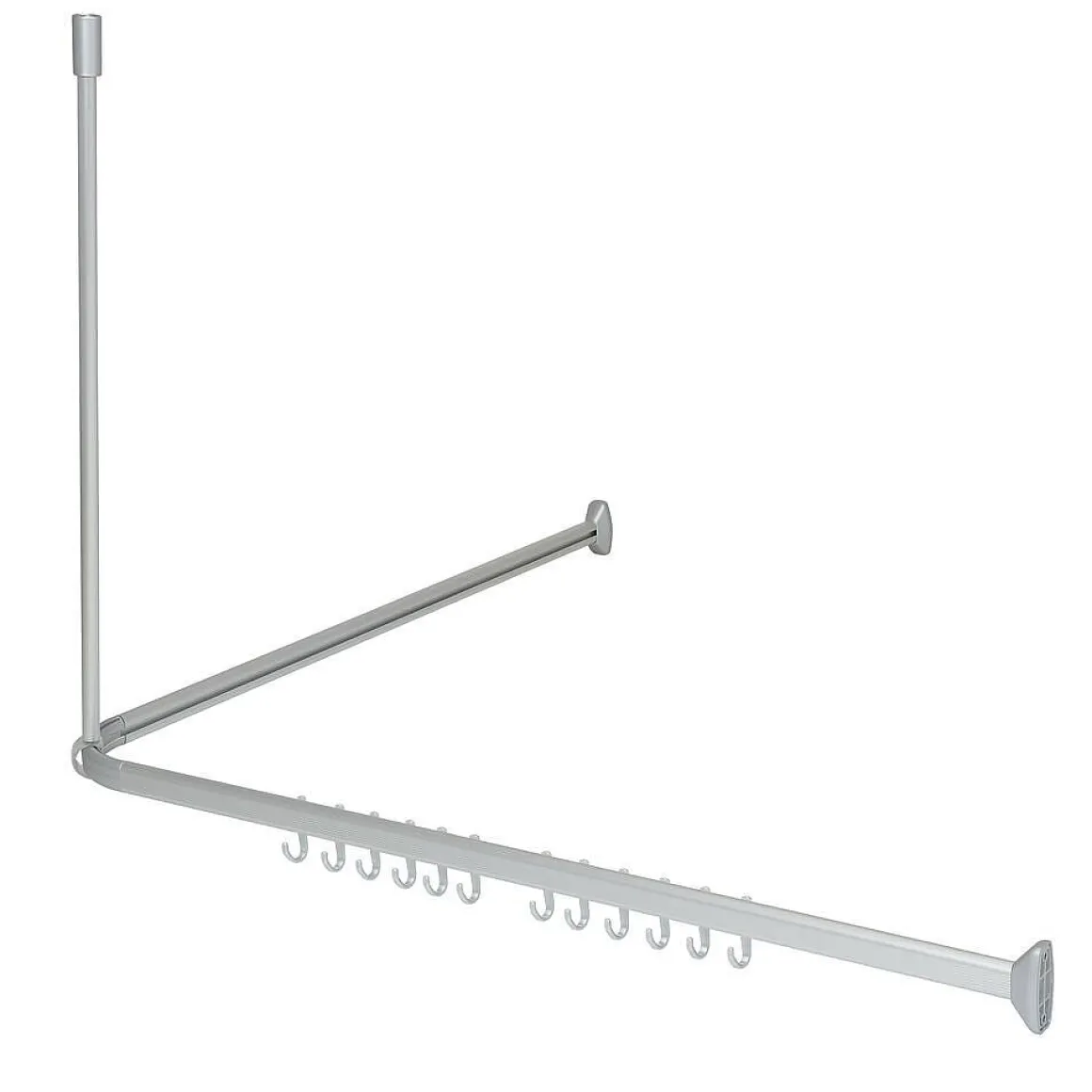 Sealskin Easy Roll Douchegordijnstangset 90X90X90Cm Mat Aluminium