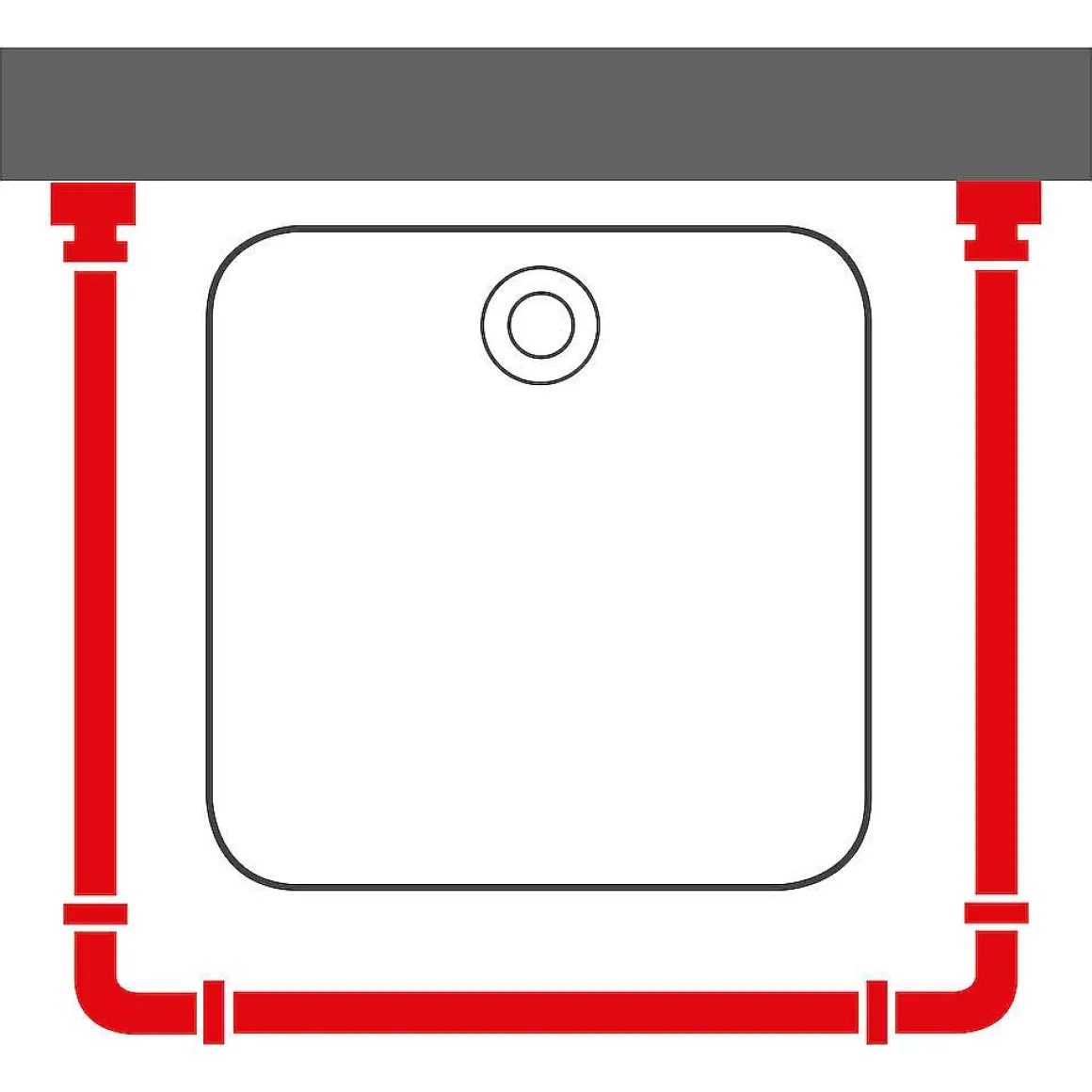 Sealskin Easy Roll Douchegordijnstangset 90X90X90Cm Mat Aluminium