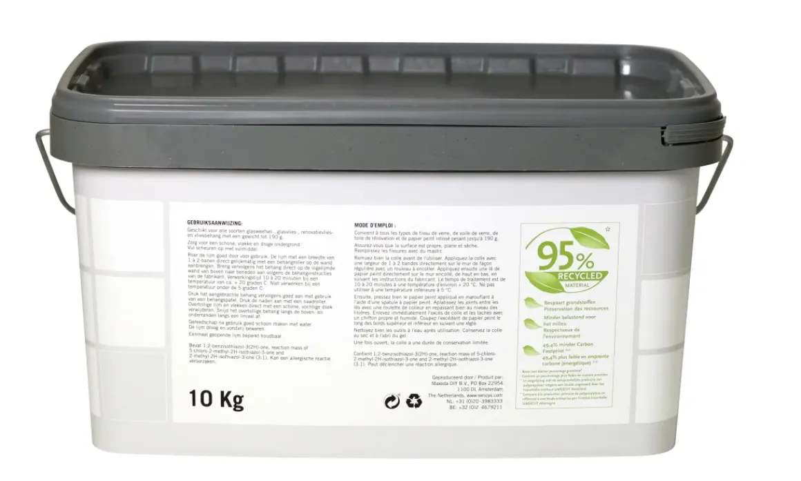 Sencys Glasvezelbehanglijm Kant-En-Klaar 10Kg