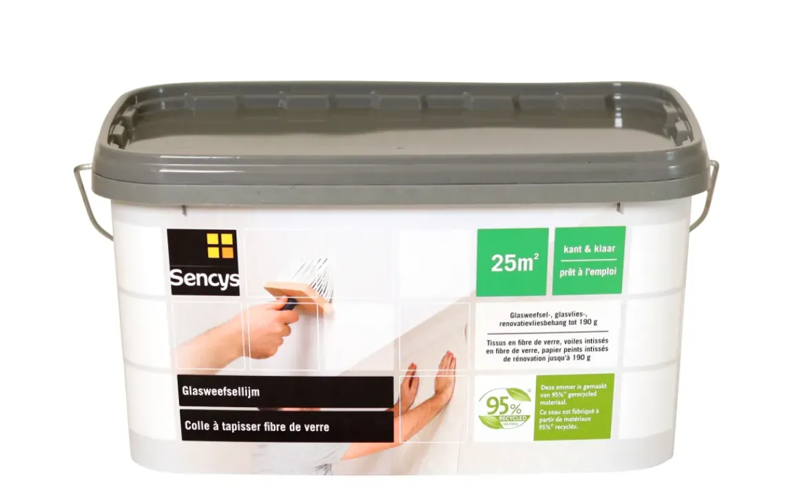 Sencys Glasvezelbehanglijm Kant-En-Klaar 5Kg