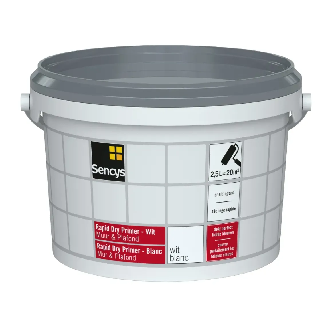 Sencys Primer Muur En Plafond 'Rapid Dry' Wit 2,5 L