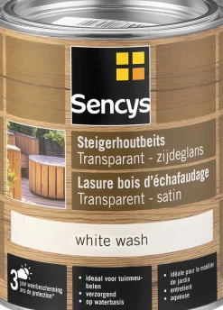Sencys Steigerhoutbeits Transparant White Wash 750Ml