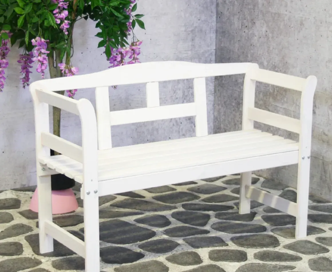 Sens-Line Friesen Tuinbank - Hout - Wit