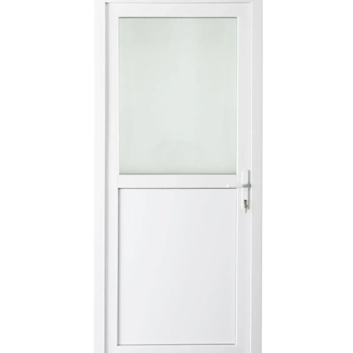 Solid Buitendeur Esterno E01 1/2 Beglaasd Wit Rechts 98X218Cm