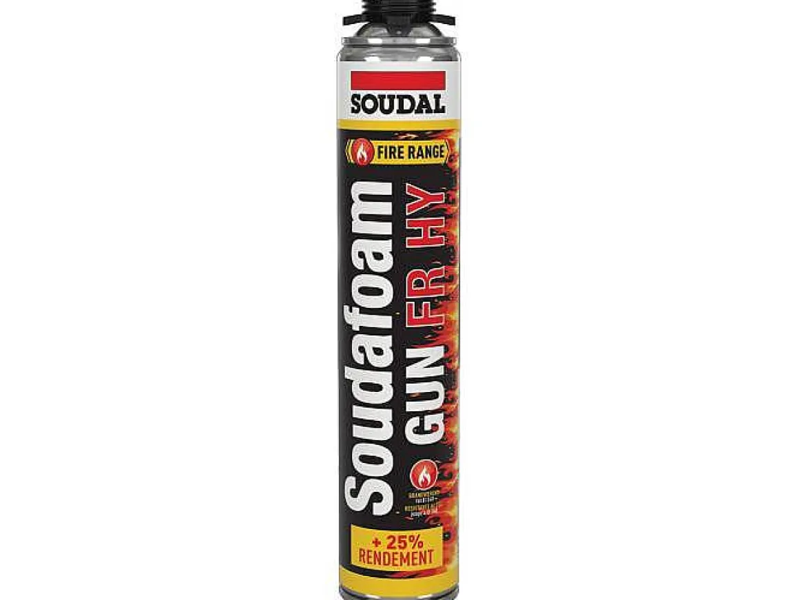 Soudal Brandwerend Pu-Schuim Soudafoam 750Ml Pistoolschuim