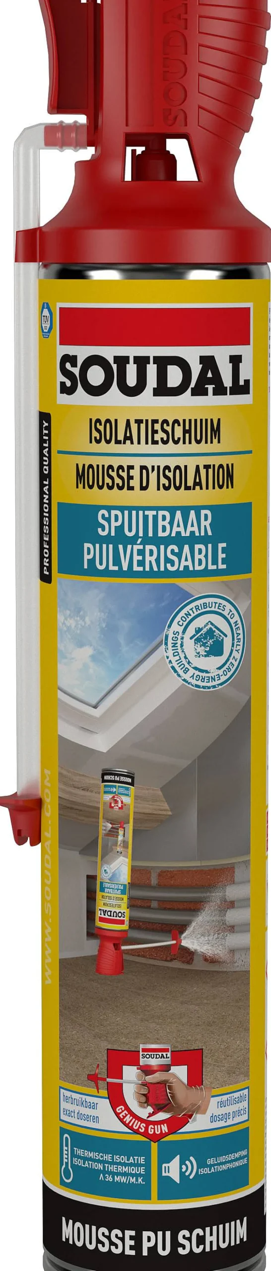 Soudal Spuitbaar Isolatieschuim Genius Gun 700Ml
