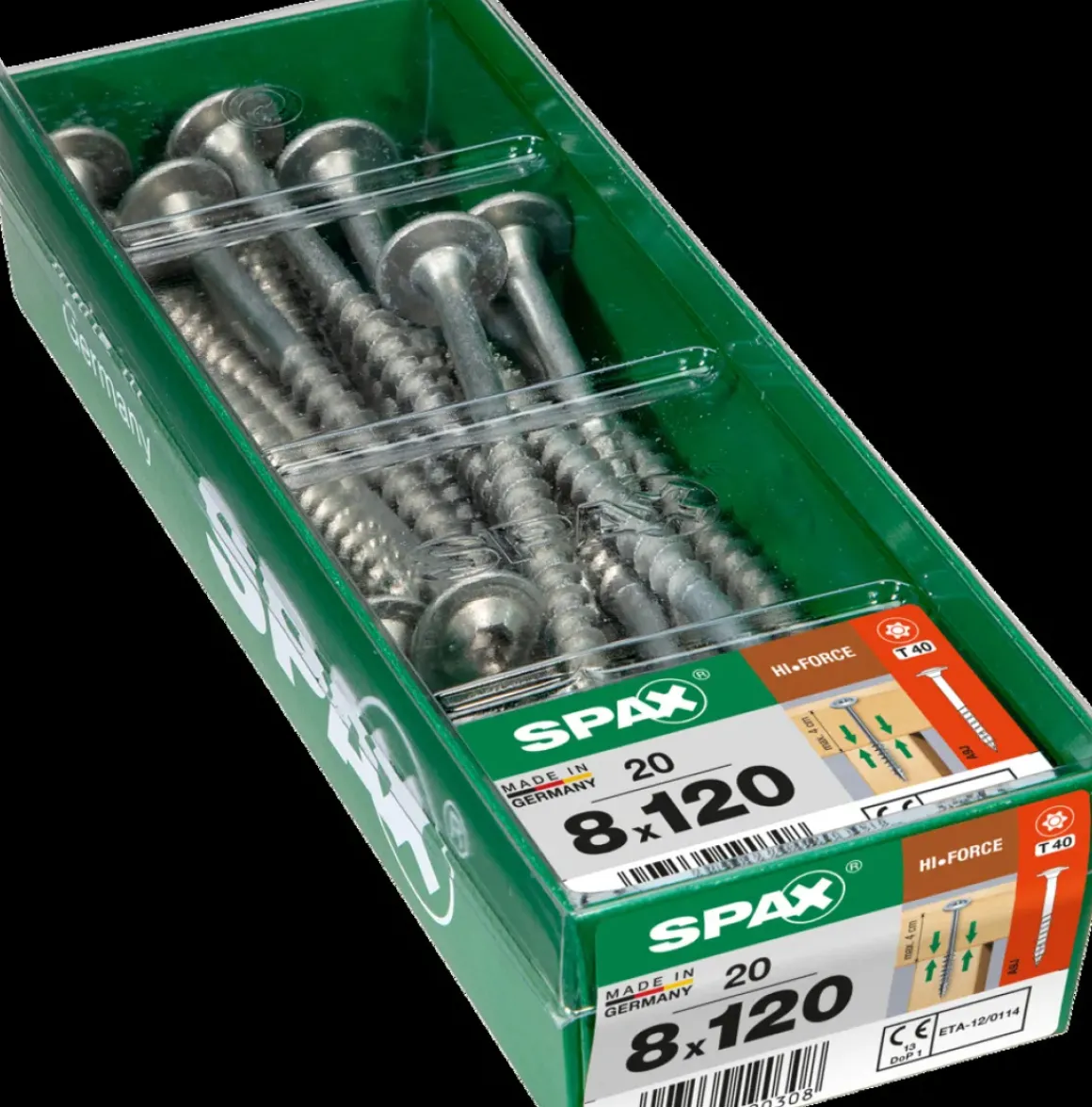 Spax Schroef 'Hi.Force' Staal 120 X 8 Mm - 20 Stuks