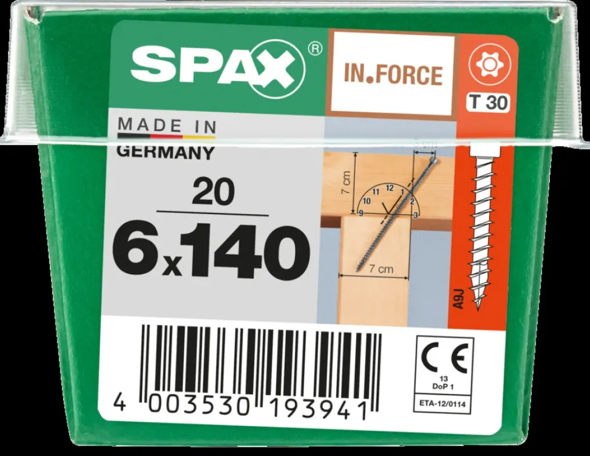 Spax Schroef In.Force Wirox 6X140Mm 20 Stuks