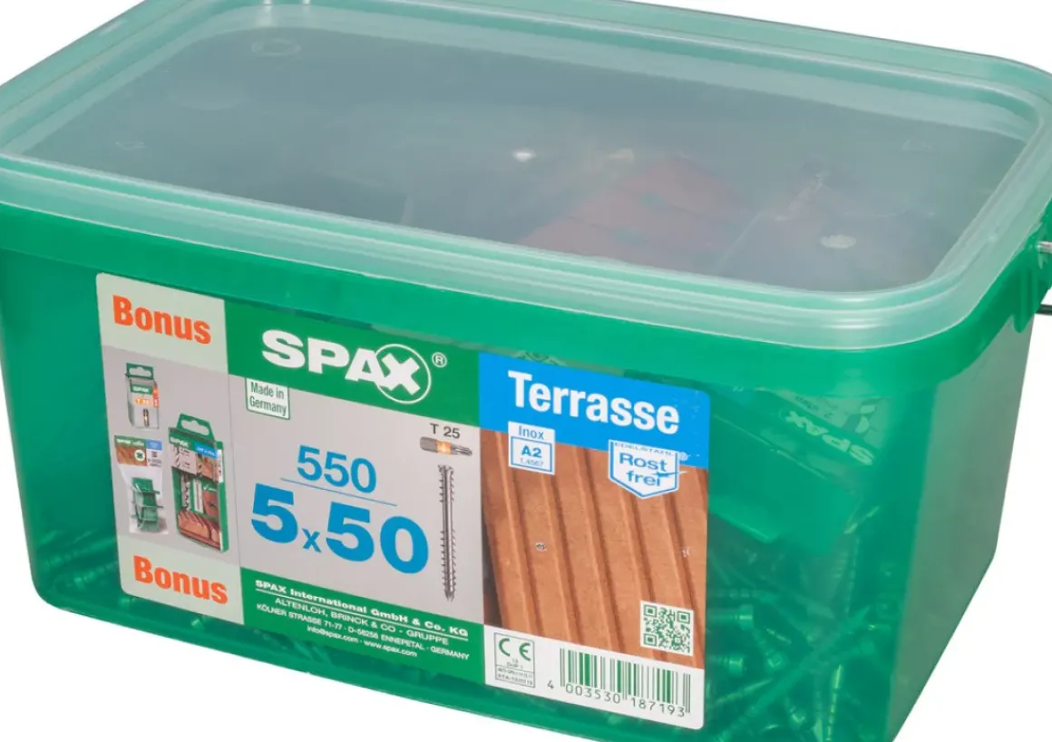 Spax Terrasschroef A2 Rvs 50X5Mm 550St
