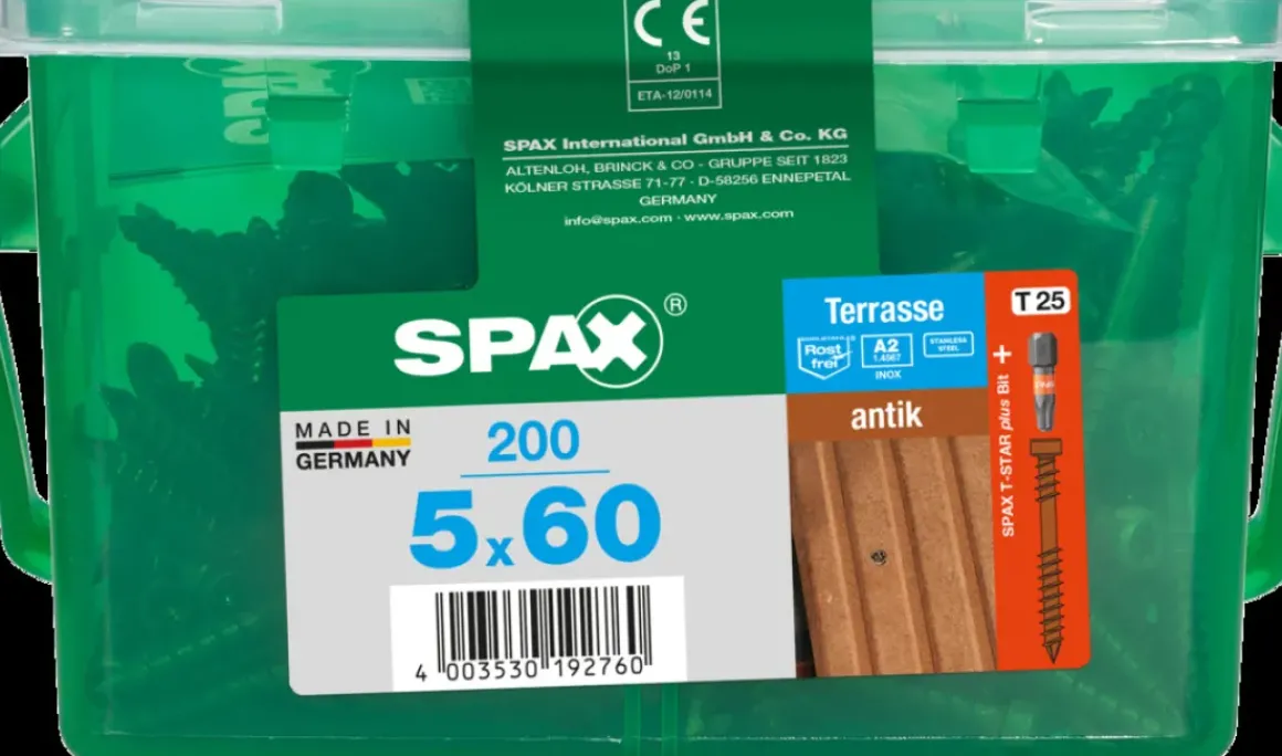 Spax Terrasschroef A2 Rvs Bruin 60X5Mm 200St