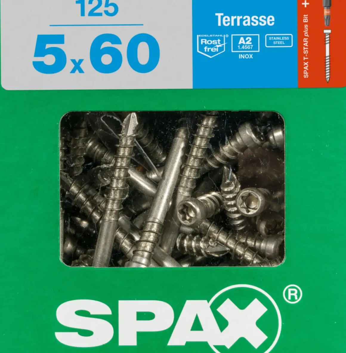 Spax Terrasschroef A2 Rvs 60X5Mm 125St