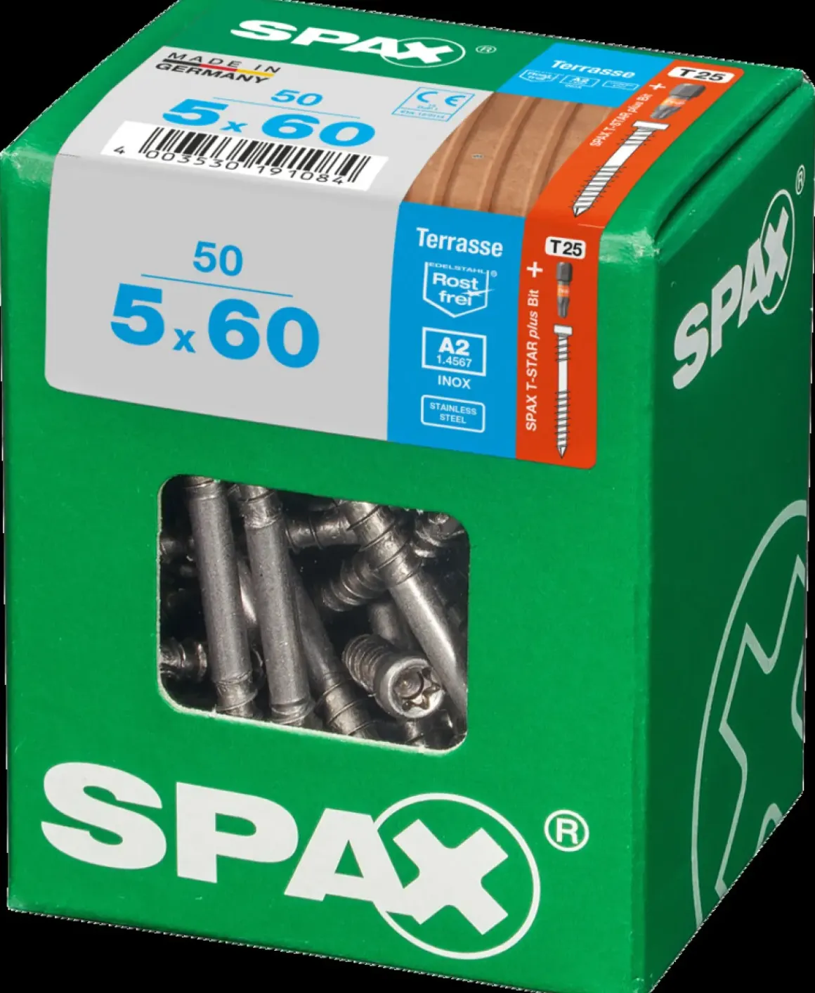 Spax Terrasschroef Terras A2 Rvs 60X5Mm 50St