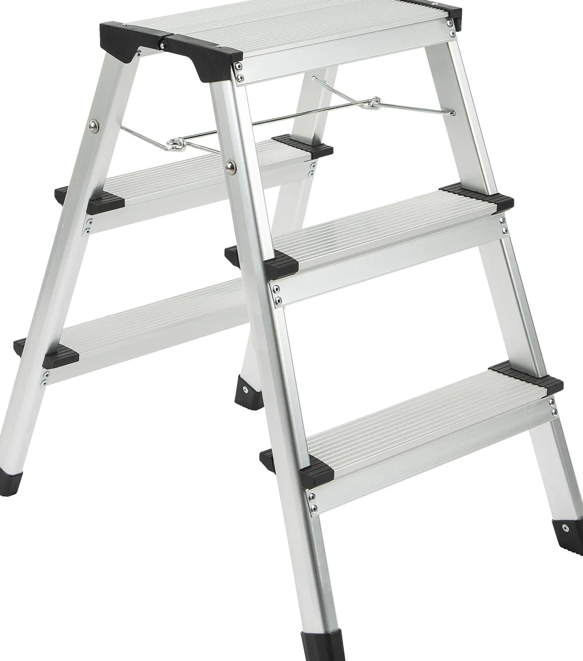 Steppy Huishoudtrap Aluminium Dubbel 3 Treden Platform 31X20 Cm