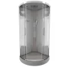 Technische Eigenschappen:85X185X215Cmbenodigde Hoogte Voor Installatie 230Cmmetaalgrijs Gelakte Aluminium Structuuromkeerbare Schuifdeur In 6 Mm Van Gehard Glasachterwand Van Grijs Gehard Glas Van 5 Mmcomposiet Houten Kolom Met Roestvrijstalen Plaatvoorwanden En Zijkanten Met Gematteerde Bandenversterkt Grijs Acryl Dak En Douchebakmagnetische Sluitingsiliconenvrije Montagetoebehoren: Rvs Regendouchekopanti-Kalksteen Multi-Jet Roestvrijstalen Hydromassagepaneelanti-Kalksteen Handdouchepvc-Slang Met Metallic Effectglazen Plankenverchroomd Roestvrijstalen Handvatmechanische Mengkraan90 Mm Afvoer Met Hoog Debietcomposiet Houten Roostergeleverd Met Aansluitslangen