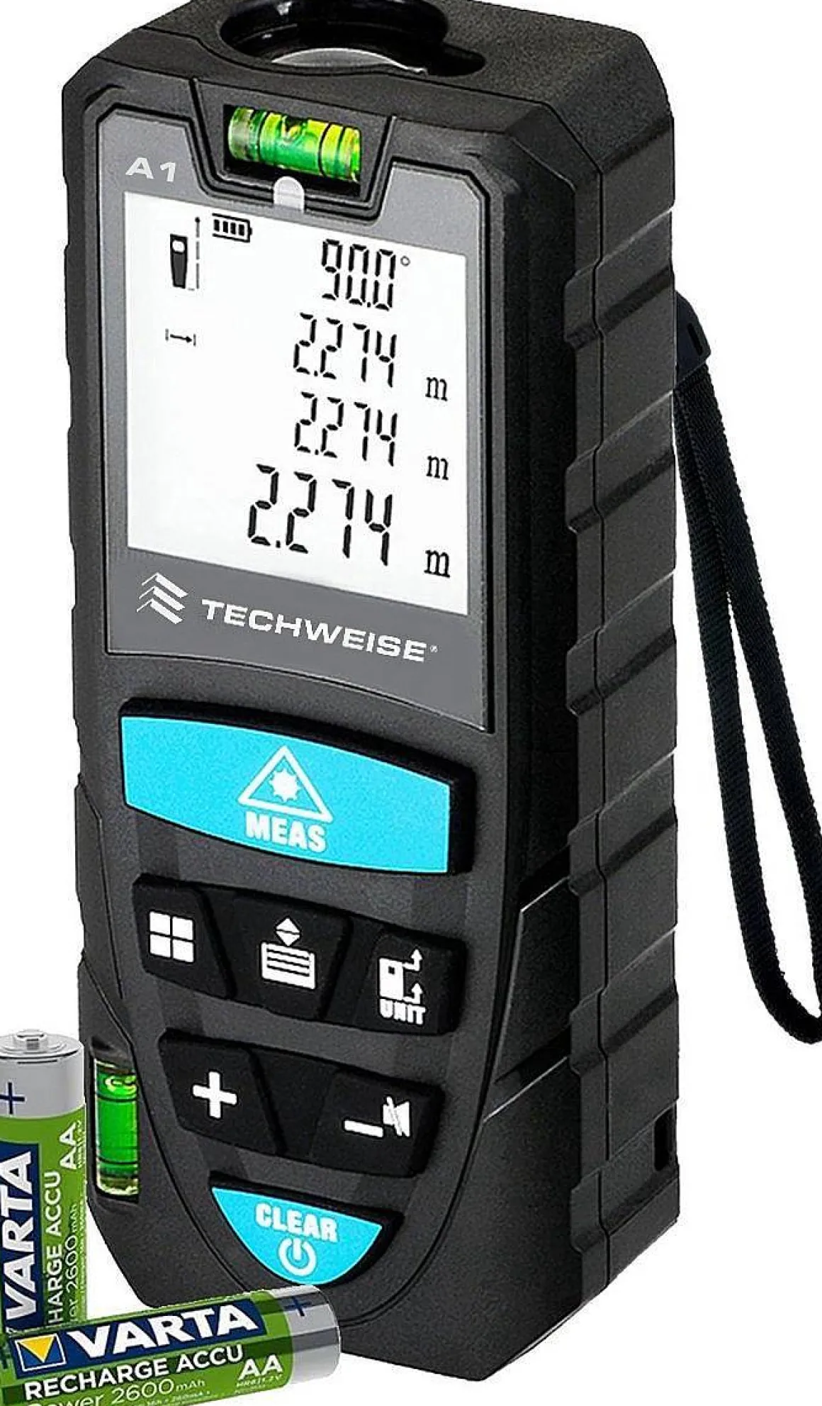 Techweise Laser Afstandsmeter 50M - Met Alle Meetopties