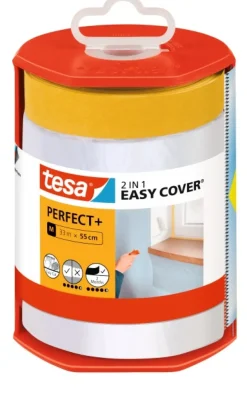 Tesa Afplaktape Easy Cover Perfect + Dispenser & Refill 33Mx55Cm