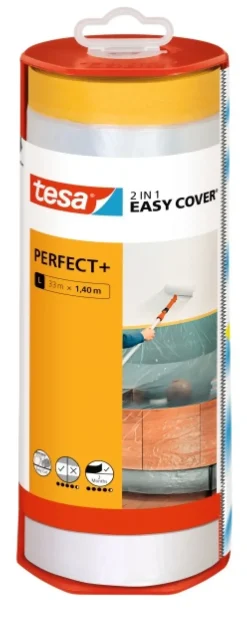 Tesa Afplaktape Easy Cover Perfect + Dispenser & Refill 33Mx1,40M
